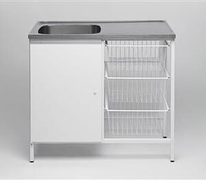 Contura Steel CAB 10V vaskebord med stativ rustfrit stål