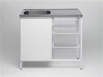 Contura Steel CAB 10V vaskebord med stativ rustfrit stål