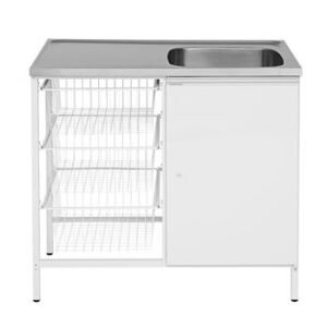 Contura Steel CAB 10H vaskebord med stativ rustfrit stål
