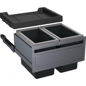Franke Sorter FX60 affaldsbeholder med 2 spande og bakke